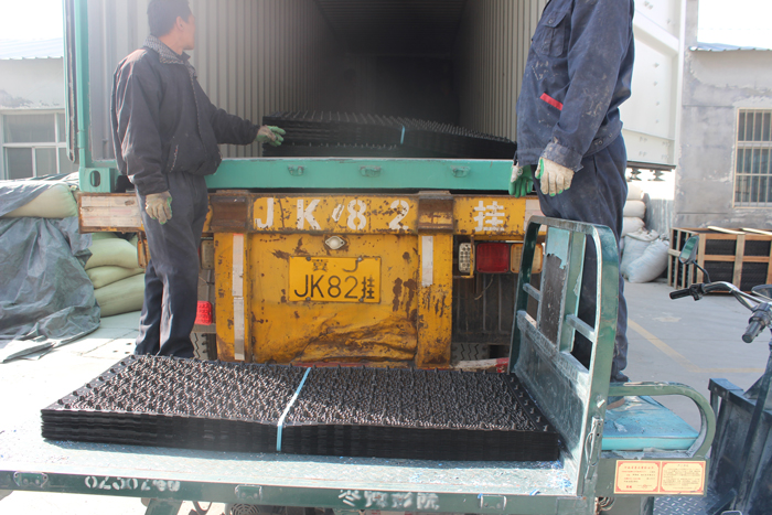 SLC cooling tower fills are loaded by our workers